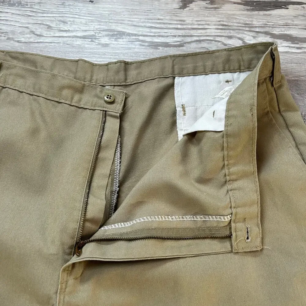 Dickies Work Pants Khaki Straight Leg Utility Chino 44x30 Y2K Skater